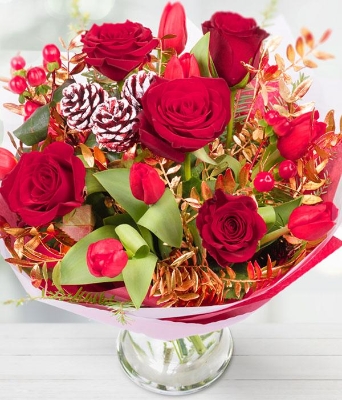 Christmas Tulips & Roses