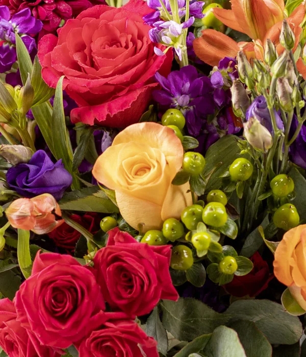 Fiery Rose Bouquet