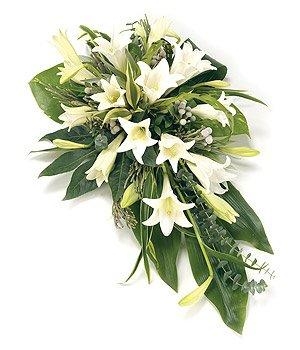 White Lily Single Ended Spray
