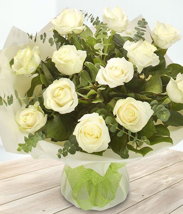 Dozen White Roses*
