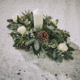 White Rose Table Arrangement