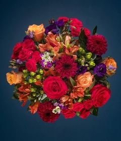 Fiery Rose Bouquet